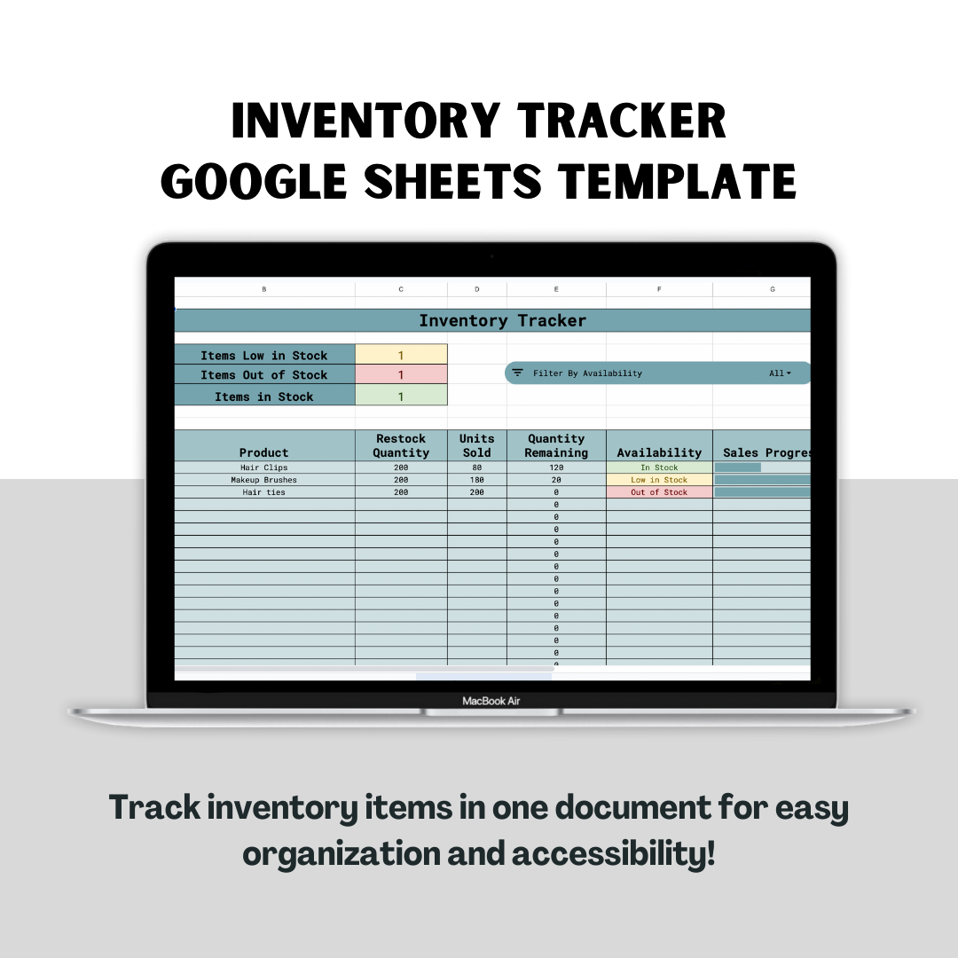 Inventory Tracker Google Sheets Template