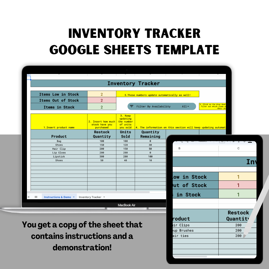 Inventory Tracker Google Sheets Template